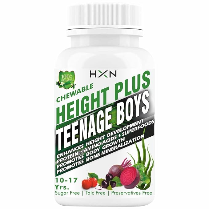 HXN Height Increase Medicine For Boys - 60 Chewable Tablets image 1