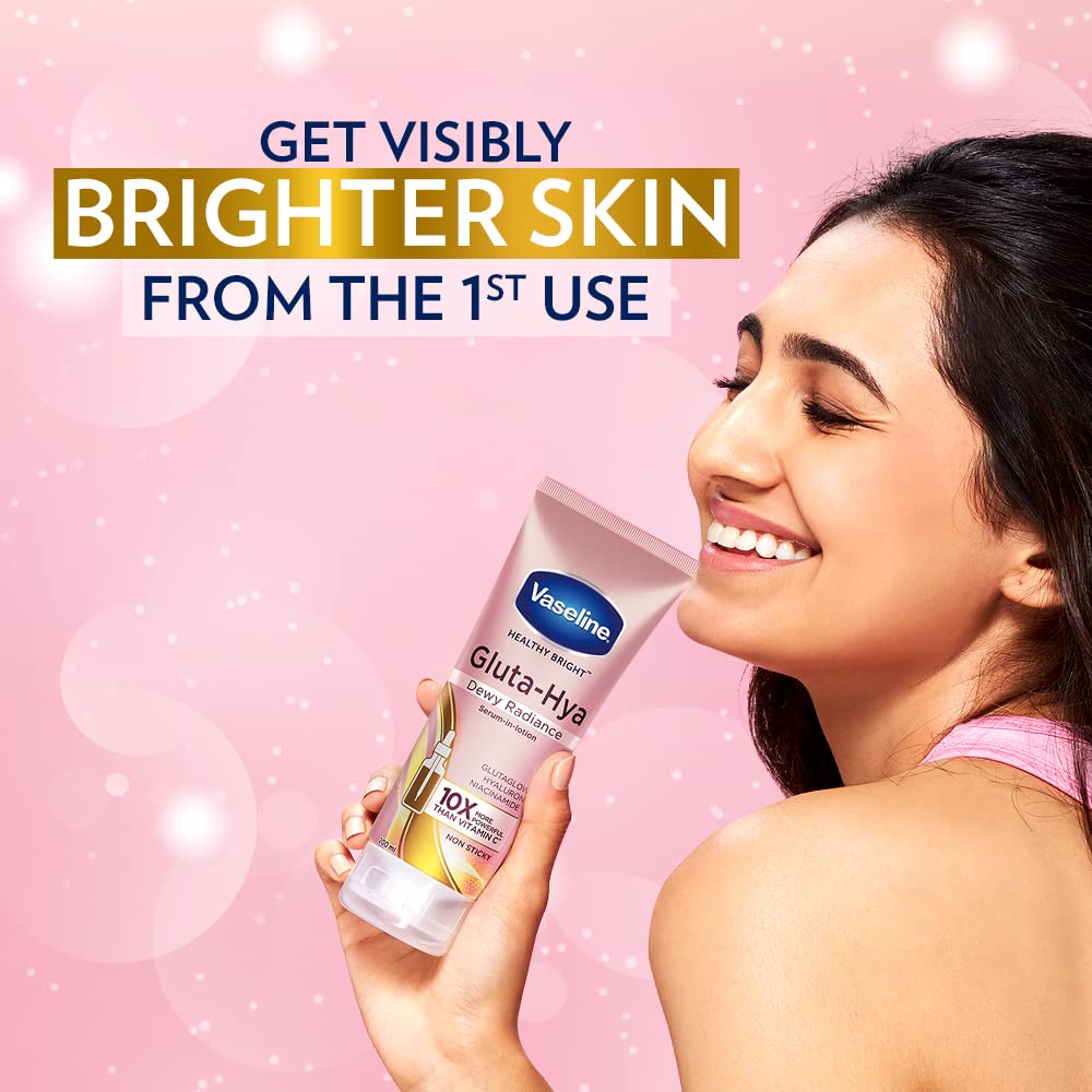 Vaseline Gluta-Hya Dewy Radiance, 200ml + Vaseline Daily Bright & Calming Body Serum Spray, 180ml. image 4