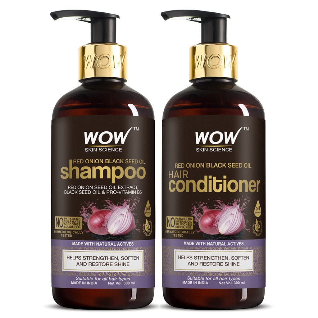 Wow Skin Science Onion Oil Shampoo & Conditioner 600ml image 1