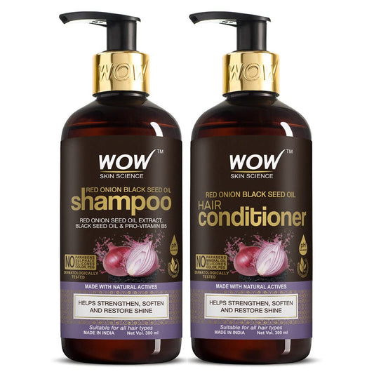 Wow Skin Science Onion Oil Shampoo & Conditioner 600ml image 1
