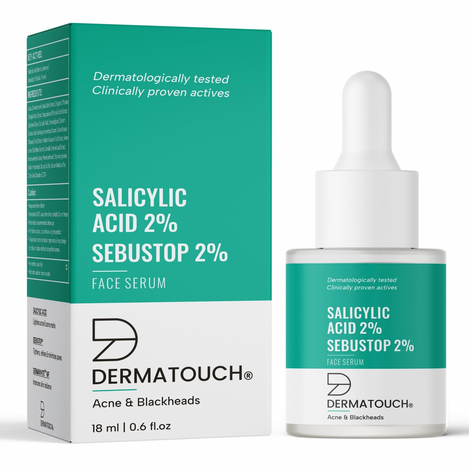 DERMATOUCH Salicylic Acid 2% w/w Sebustop 2% Face Serum  - 15ml image 2