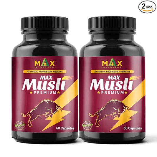 Max Ayurveda Musli Premium For Men - 60 Capsules - Pack Of 2 image 1