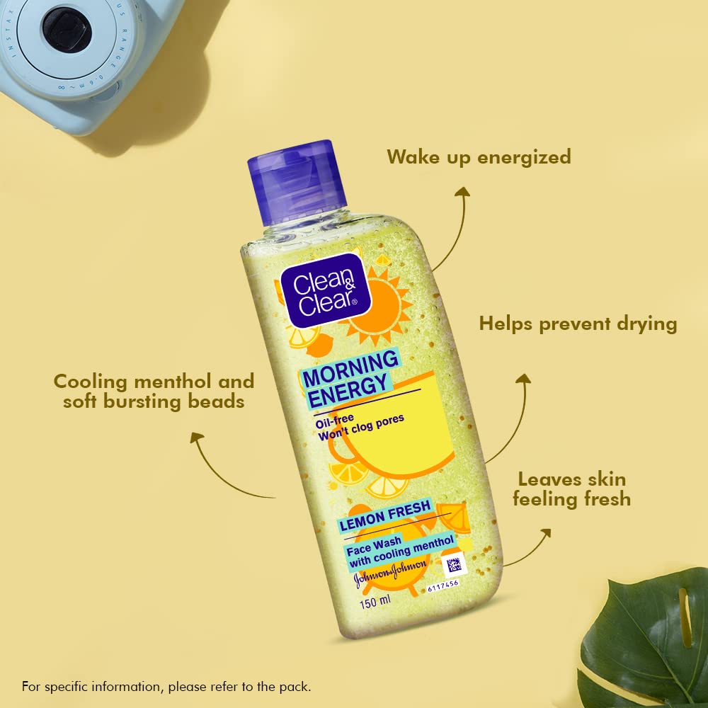 Clean & Clear Morning Energy Lemon Fresh, Yellow, 100 ml image 3