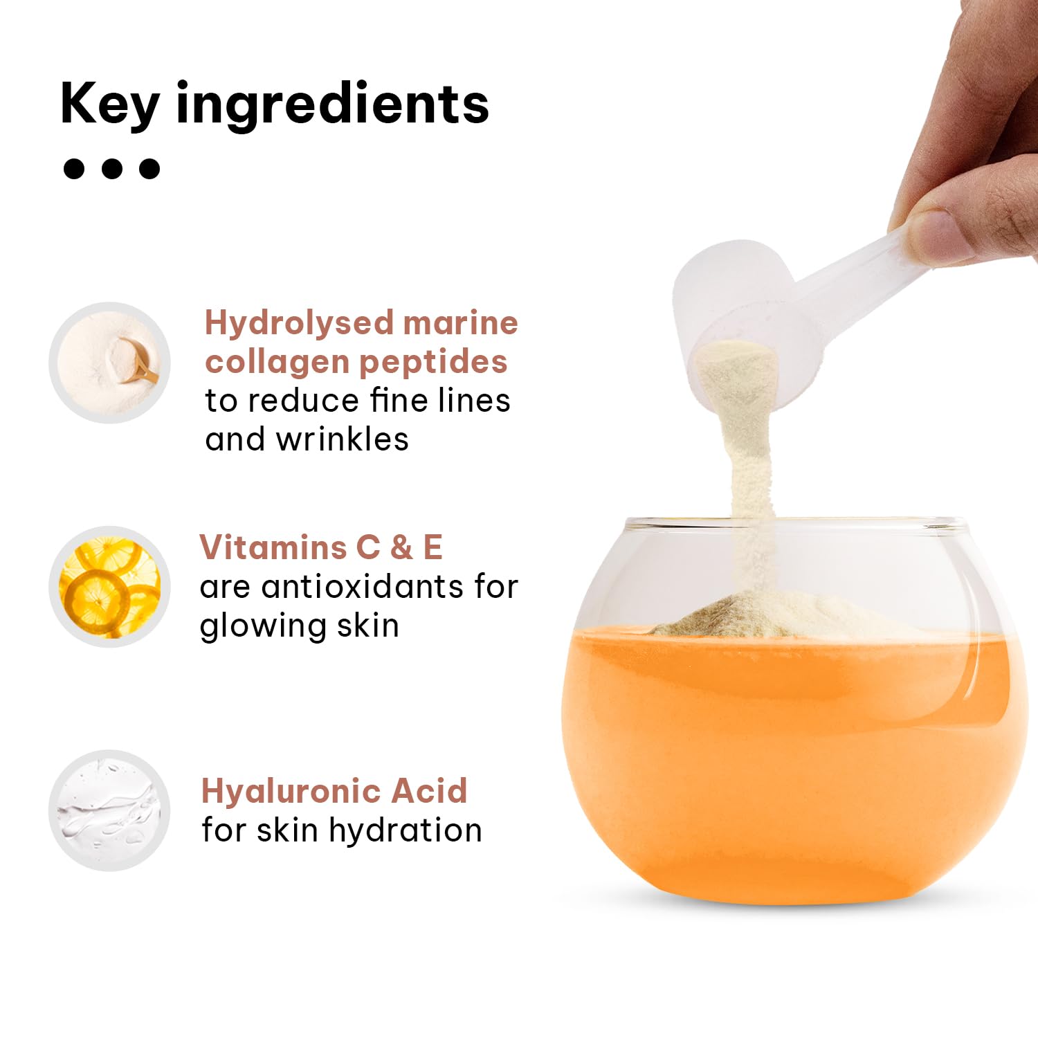 HealthKart hk vitals Marine Collagen Supplement  (Orange, 400g) image 4