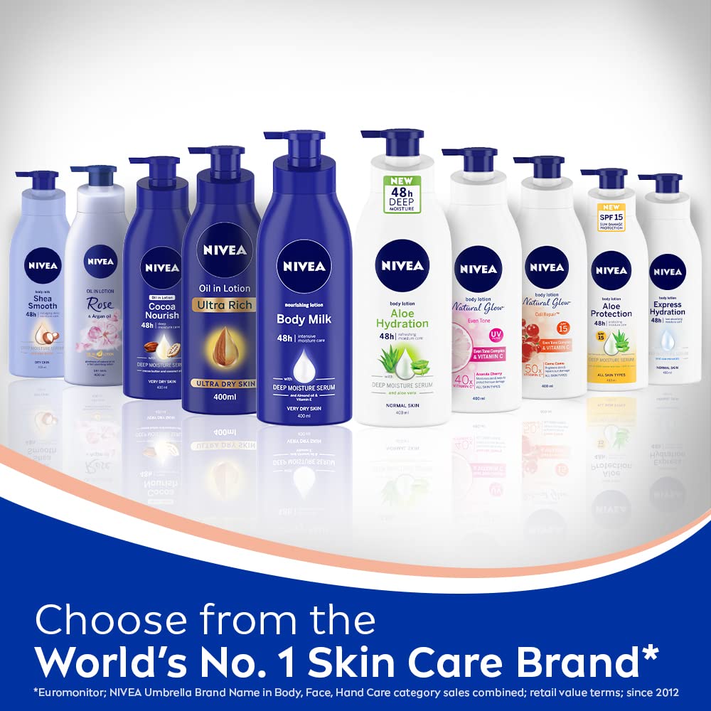 NIVEA Body Lotion Natural Glow  Spf 15 & 50X Vitamin C 400ml image 4