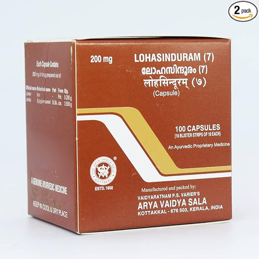 Kottakkal Arya Vaidyasala Lohasinduram (7) Capsule - 100 Caps image 1