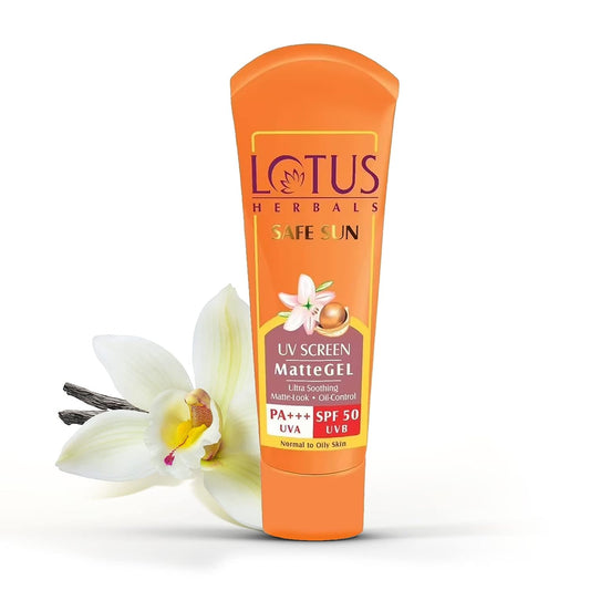 Lotus Herbals Safe Sun UV Screen Matte Gel, SPF 50 (100gm) image 1