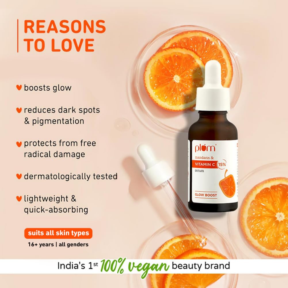 Plum 15% Vitamin C Face Serum For Glowing Skin :- 10 ml image 5