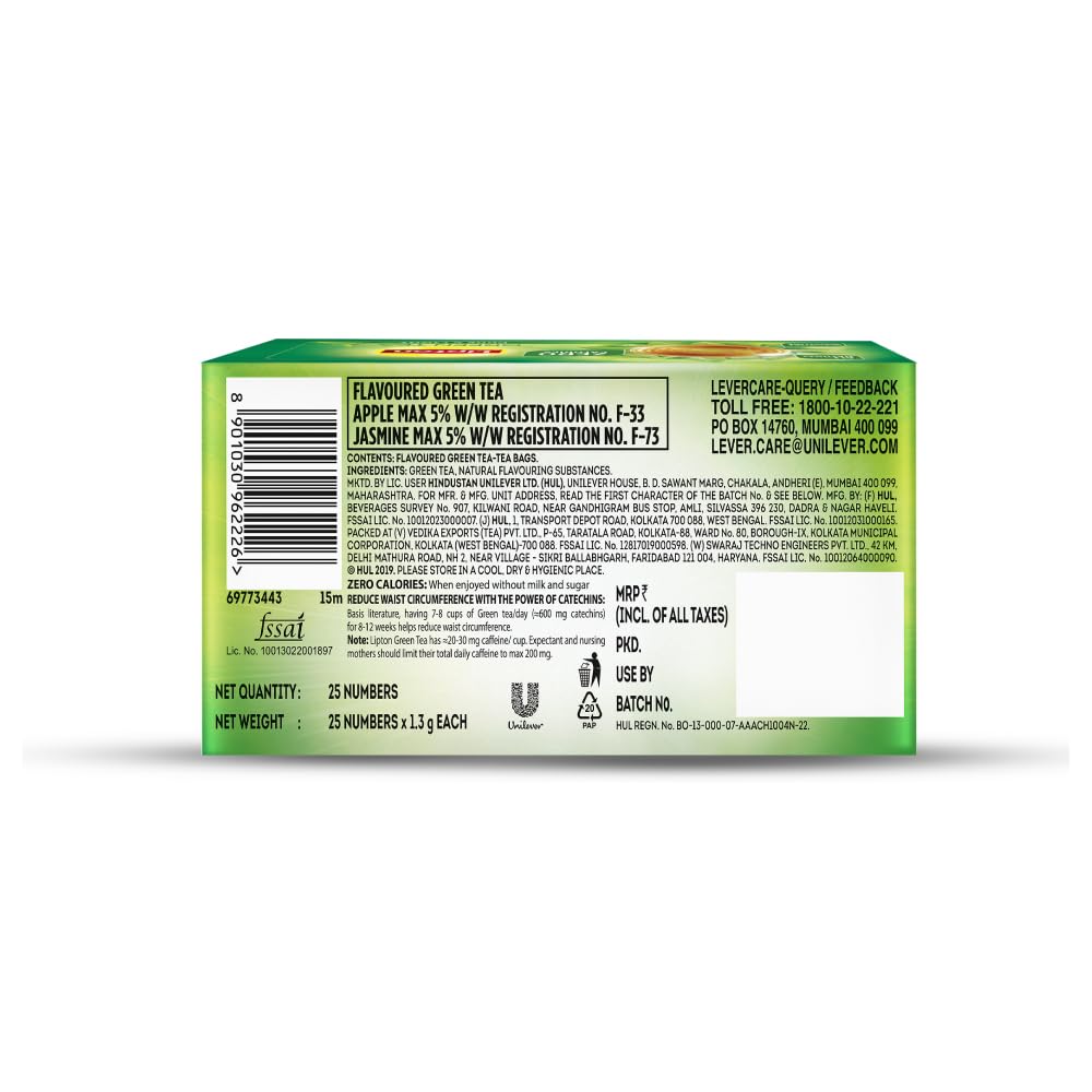 Lipton Clear & Light Green Tea Bags -25 Pcs, image 2