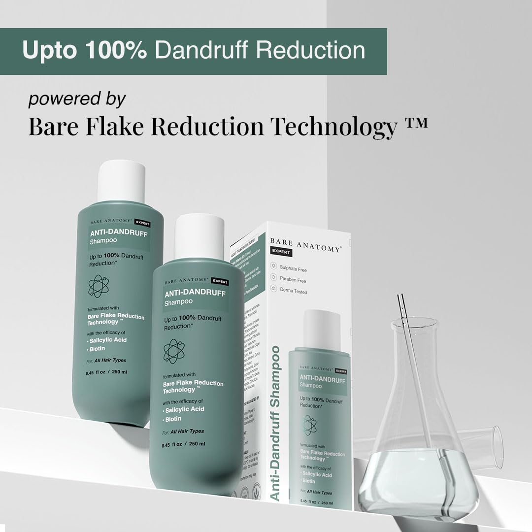 Bare Anatomy Anti Dandruff Shampoo -  250ml (Pack of 2) image 3