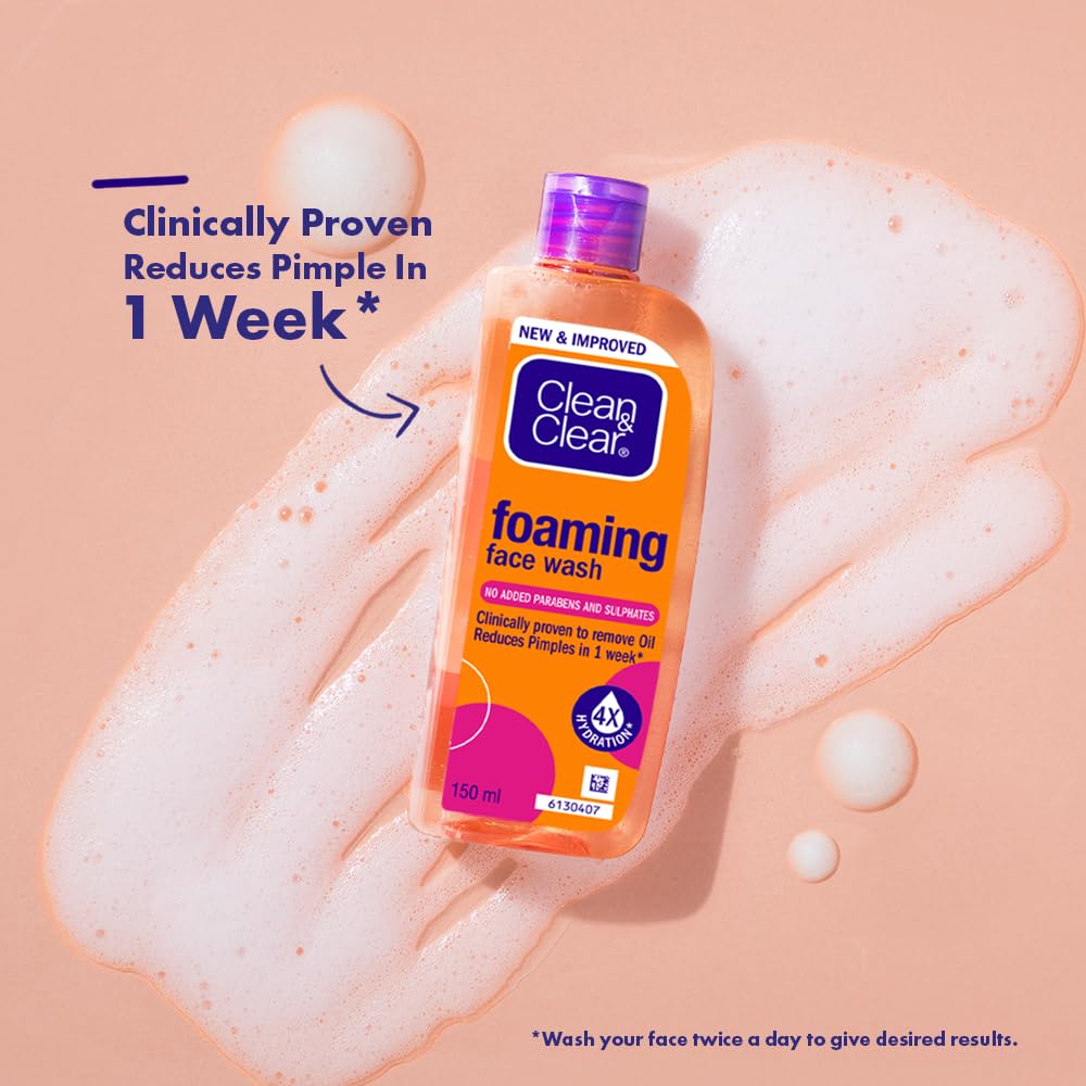 Clean & Clear Foaming face wash combo pack offer- Buy 240ml Get 100ml Free image 4