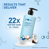 Plum Coconut Shampoo for Dull Hair with Coconut Milk and Peptides for Strong & Shiny Hair :- 250ml image 3