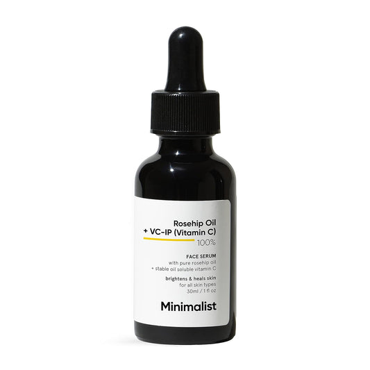 Minimalist Pure Rosehip Oil with Vitamin C Face Serum for Glowing Skin | Facial Oil For Men & Women | 30 ml image 1