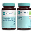 HealthKart HK Vitals Fish Oil and Multivitamin with probiotics (90 Tablets Each) Combo Pack image 1