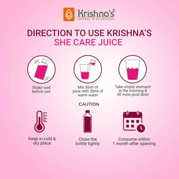 Krishna's Herbal & Ayurveda She Care Juice for Women Wellness - 1000 ml image 5