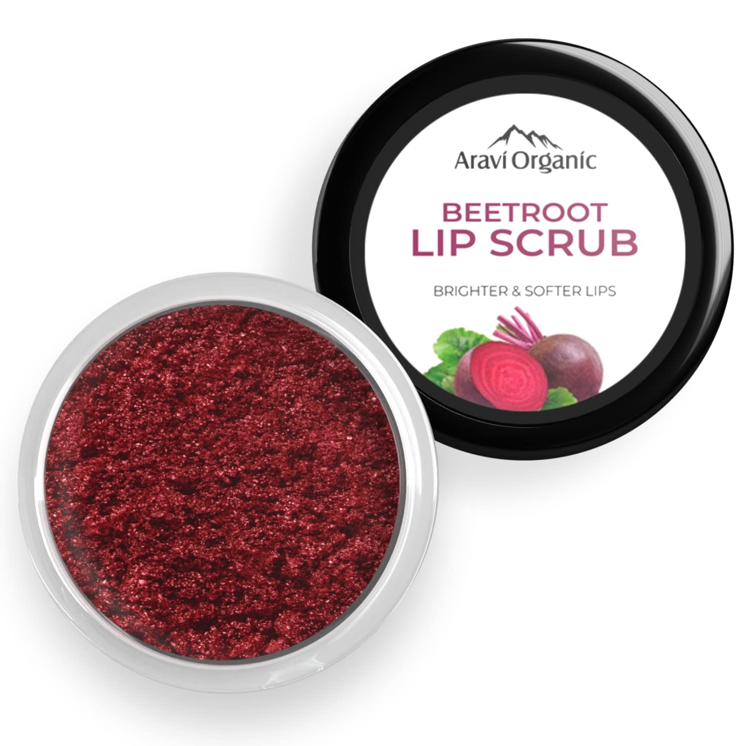 Aravi Organic Beetroot Lip Scrub  15 gm image 1