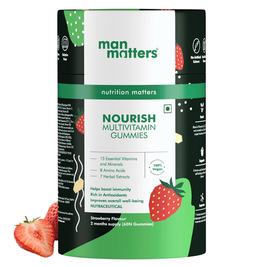 Man Matters Multivitamin Gummies For Men - Strawberry Flavor -60 Gummies image 1