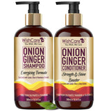 WishCare Red Onion Ginger Shampoo & Conditioner Kit (Shampoo and Conditioner combo)-300ml image 1