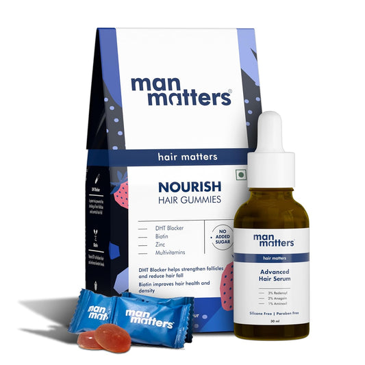 Man Matters Advanced Hair Serum (30ML) & Biotin Hair Gummies (30N) image 1