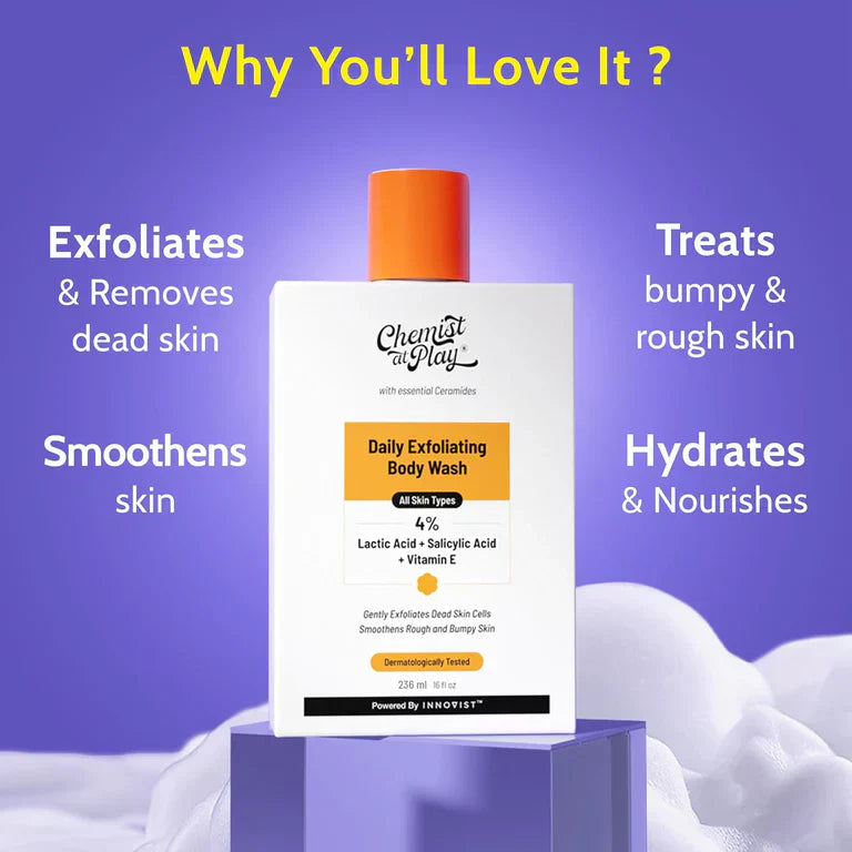 Chemist At Play Exfoliating Body Wash, 4% Salicylic Acid, Vitamin E and Lactic Acid image 2