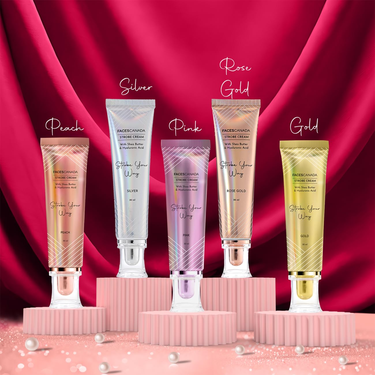 FACES CANADA Strobe Cream  Primer + Highlighter + Moisturizer - 30gm  Illuminating & Glowing Makeup Base image 8