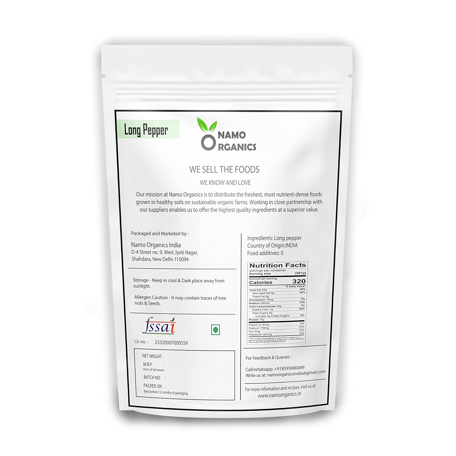 Namo Organics Whole Long Pepper  - 75 Gm image 2