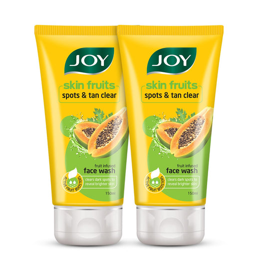 Joy Tan Removal Papaya Face Wash (2X150ml) pack of 2 Removes Dark Spots & Tan For Clean & Glowing Skin | Suitable for All Skin Types image 1