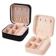 YouBella Jewellery Set of 2 Combo Organiser PU Leather Zipper Portable Storage Box (Pink & Black) image 1