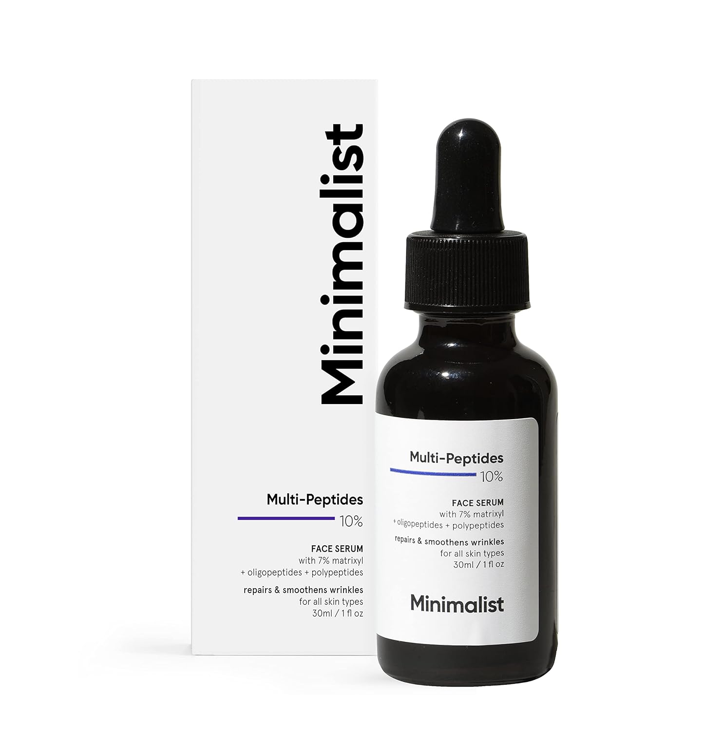 Minimalist Multi Peptide Night Face Serum for Ageless Younger Skin-30ml image 1