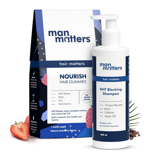Man Matters Biotin Hair Gummies 30N & Anti Hair Fall Shampoo 200ml image 1