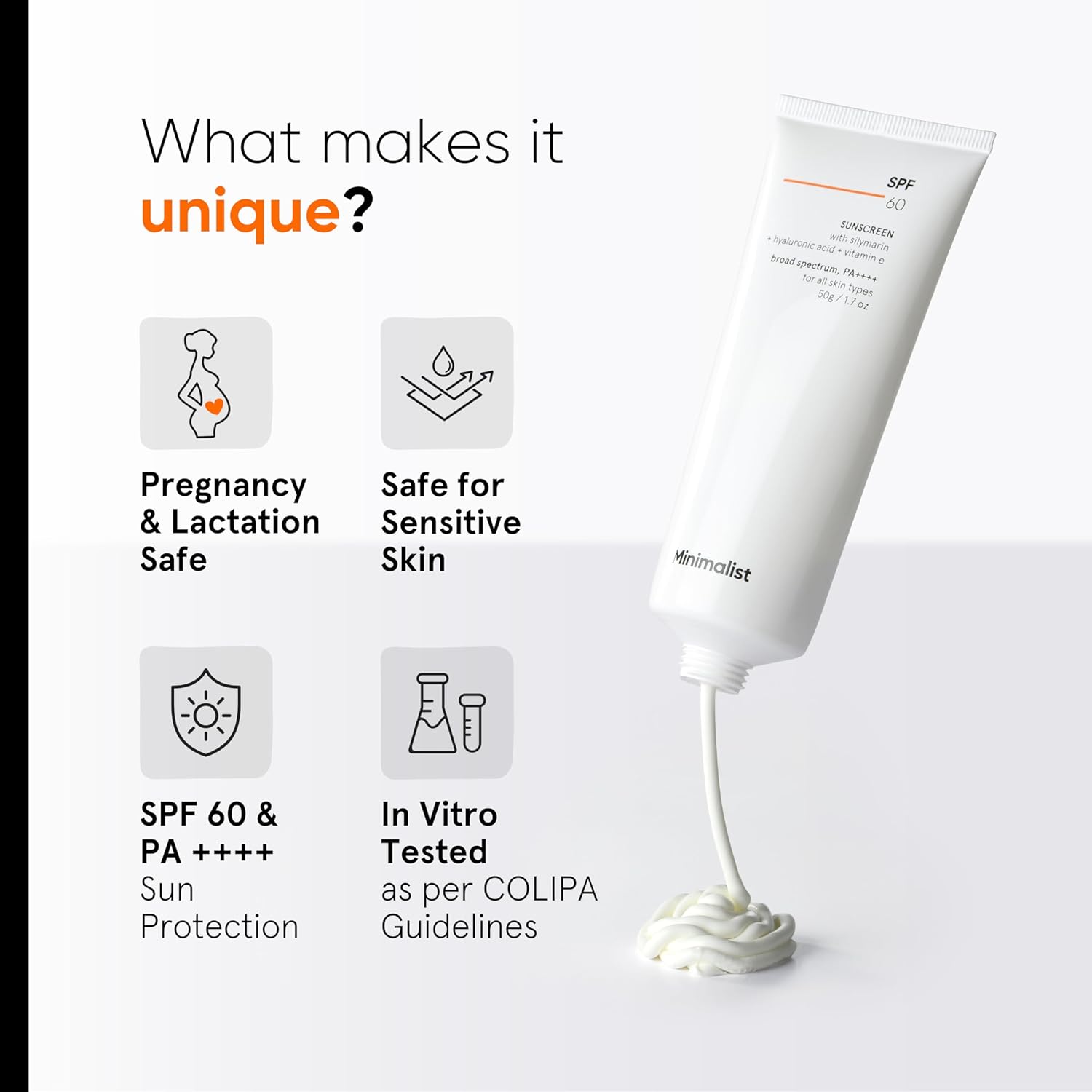 Minimalist Sunscreen SPF 60 PA ++++ | Broad Spectrum Sunscreen 50 gm image 3