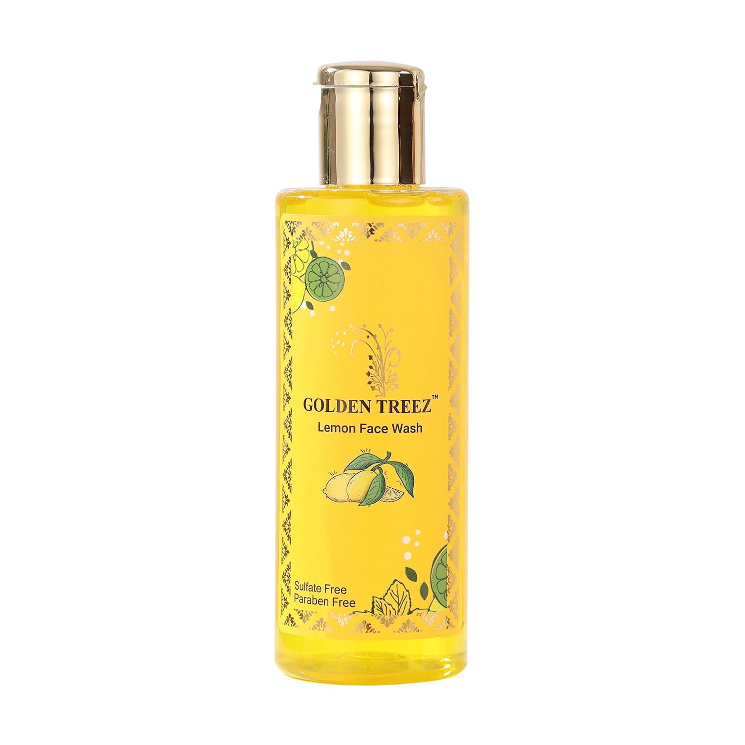 Golden Treez Lemon Face Wash For Men And Women With Aloevera And Lemon Skin Brightening, acne (pimples) And Tan Removal - Natural, Sulfate and Paraben Free Facewash - All Types of Skin- 210 ml image 1