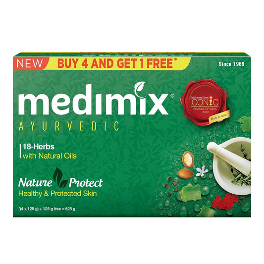 Medimix Ayurvedic Classic 18 Herbs Bathing Soap   125g image 1