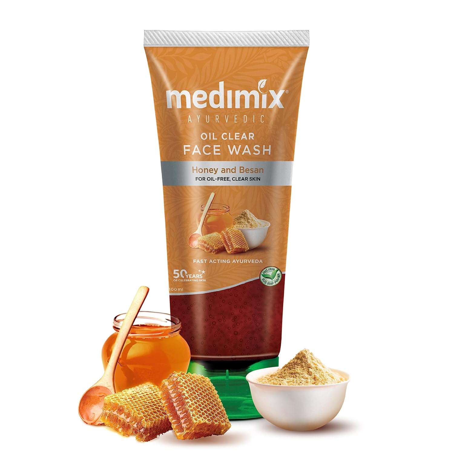 Medimix Ayurvedic Oil clear Face Wash | With Honey and Besan| 100 ml image 1
