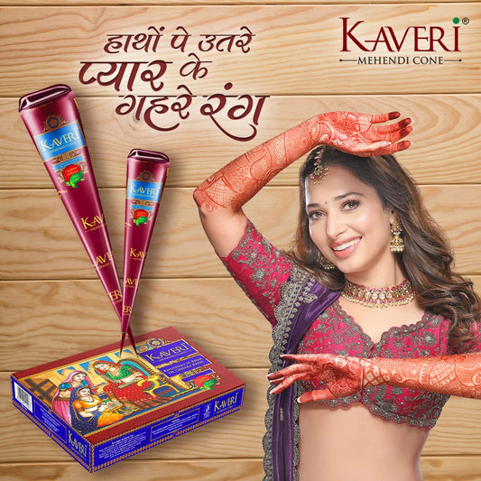 Natural Kaveri Temporary Tattoo Mehandi PACK OF 6 image 1