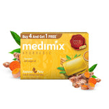 Medimix Ayurvedic Tumeric & Argan Oil Bathing Bar, 125 g (4 + 1 Offer Pack) image 2