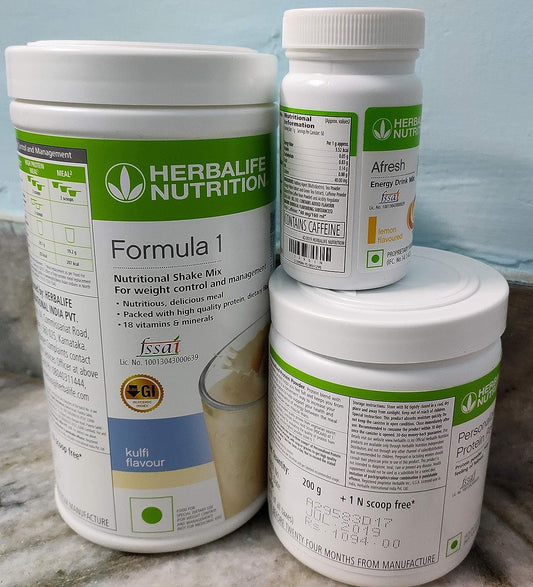Herbal Formula 1 Combo of KulfiShake + Protein Powder 200g & Afresh Lemon image 1