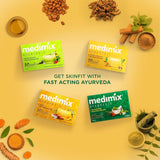 Medimix Ayurvedic Tumeric & Argan Oil Bathing Bar, 125 g (4 + 1 Offer Pack) image 5