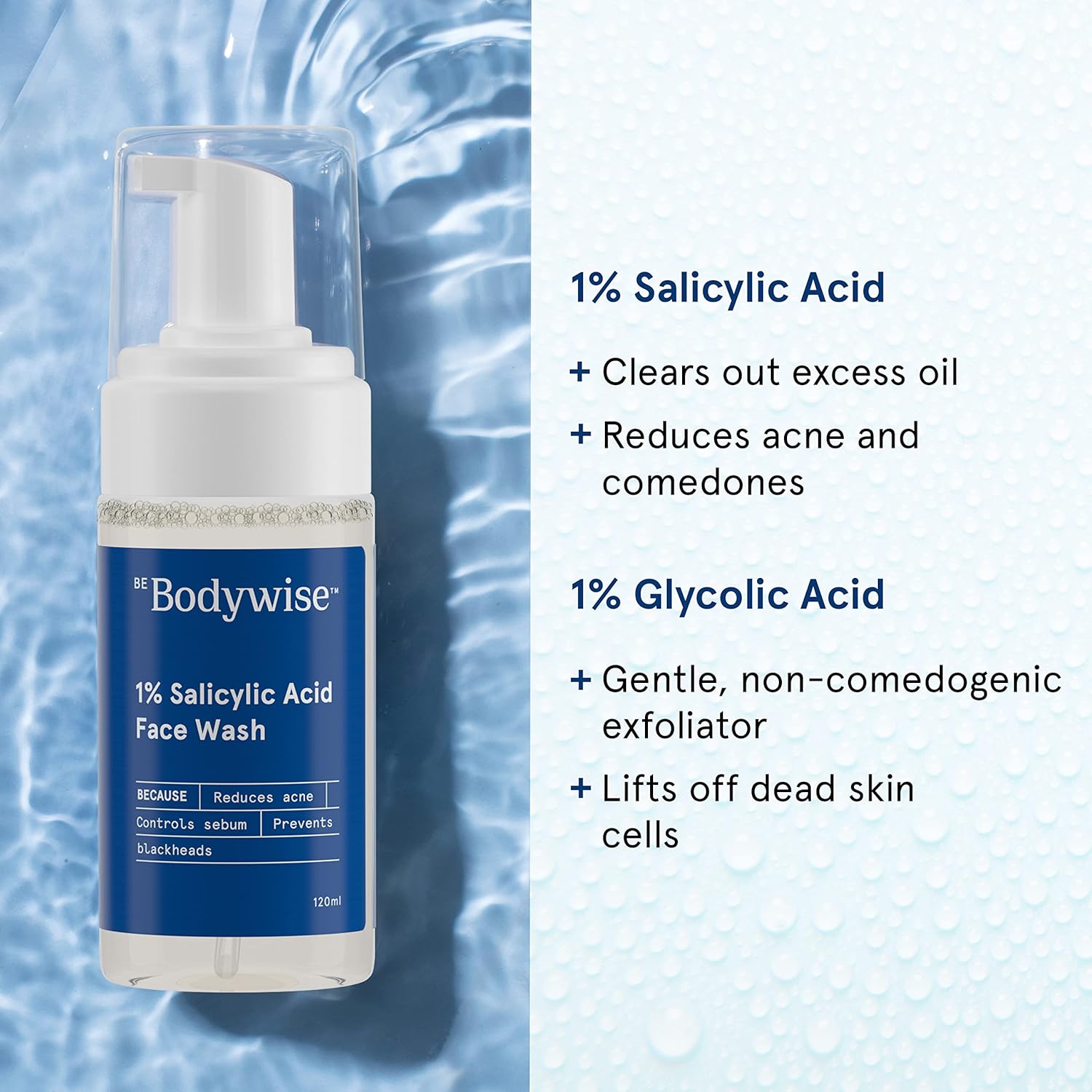 BeBodywise 1% Salicylic Acid Face Wash -120 ml image 2