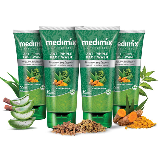 Medimix Ayurvedic Anti Pimple Face Wash 50ml  With Neem, Aloe Vera, and Turmeric image 1