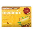 Medimix Ayurvedic Tumeric & Argan Oil Bathing Bar, 125 g (4 + 1 Offer Pack) image 1