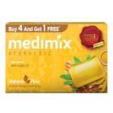Medimix Ayurvedic Tumeric & Argan Oil Bathing Bar, 125 g (4 + 1 Offer Pack) image 1