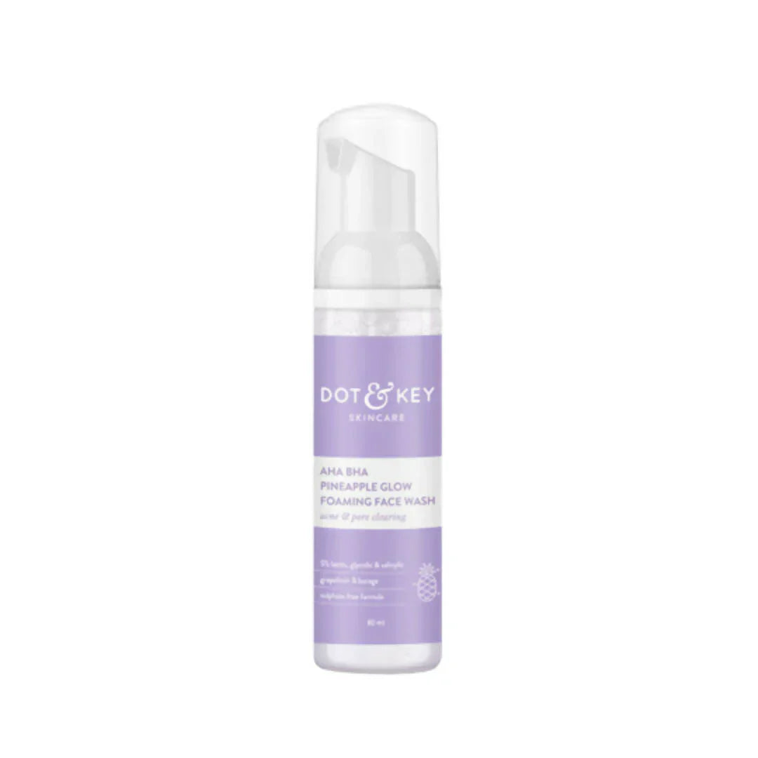 Dot & Key AHA BHA & Pineapple Glow Foaming Face Wash  -80 ml image 1
