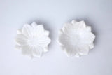 White Marble Lotus Plate Handcarved Bowl image 9