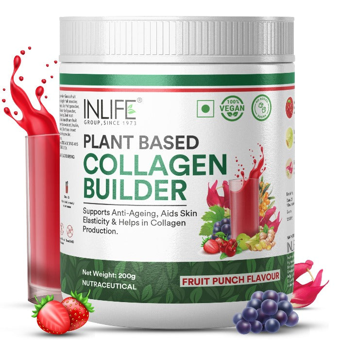 INLIFE Vegan Plant Based Collagen Powder Supplement Women & Men - 200 gms image 1