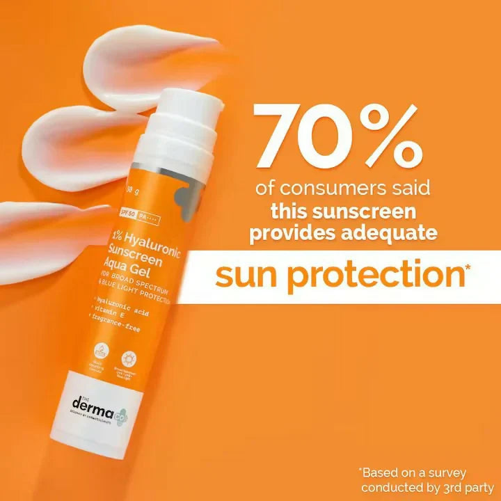 The Derma Co-Combo (10 % Niachinamide Face Serum:-30 ml 1 % Hyaluronic Sunscreen Aqua Gel: 50 gm) image 3