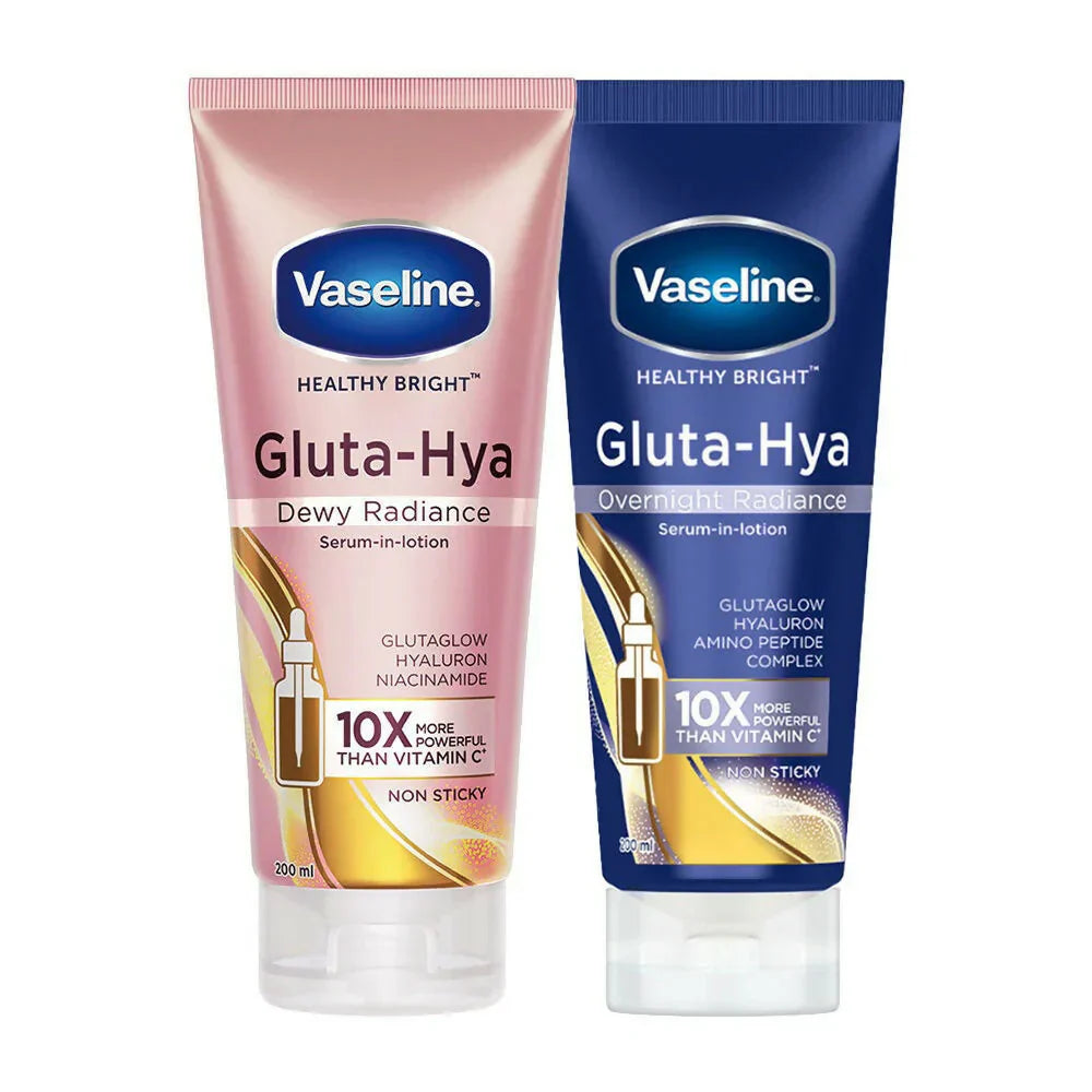 Vaseline Gluta-Hya Dewy Radiance & Overnight Combo -200ml image 1