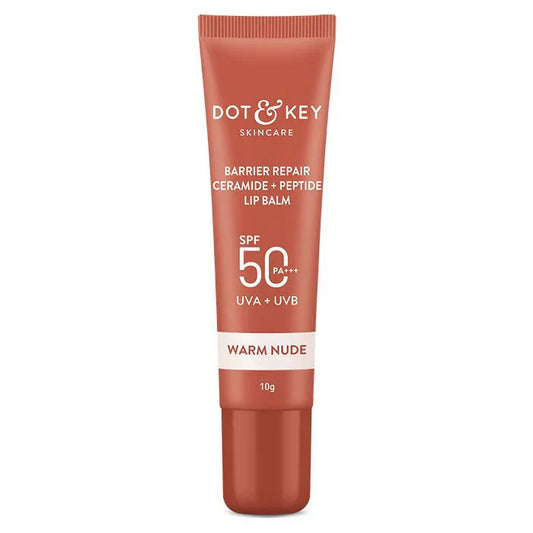 Dot & Key Barrier Repair Ceramide & Peptide SPF 50 PA+++, UVA+UVB Lip Balm - Warm Nude -10 gm image 1