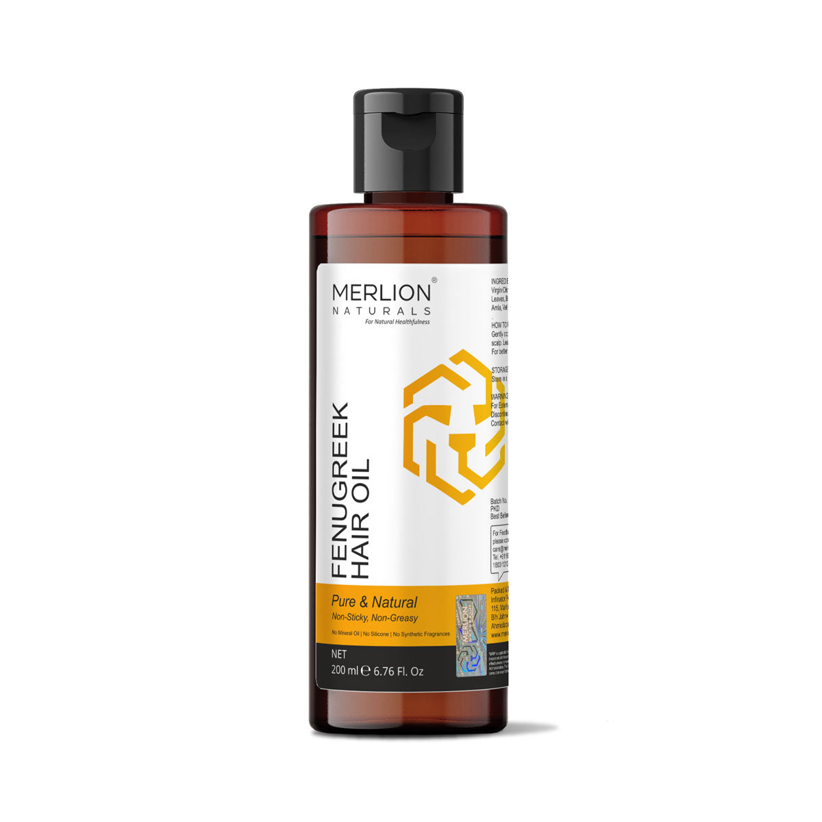Merlion Naturals Fenugreek Hair Oil - 200 ml image 1
