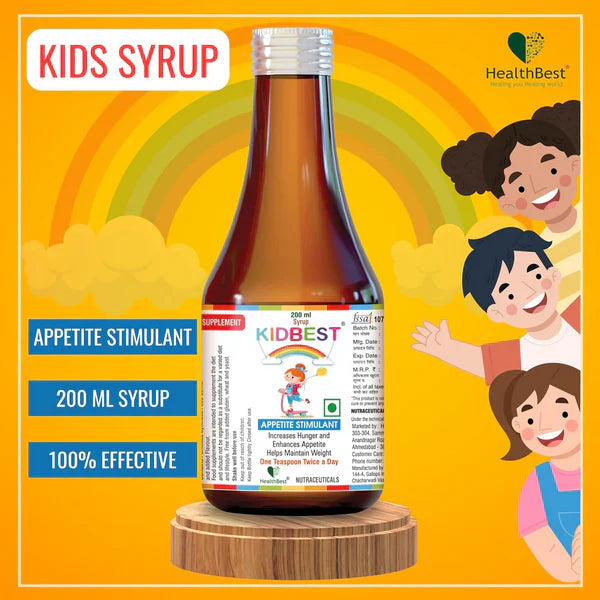 HealthBest Kidbest Appetite Stimulant Syrup for Kids - 200 ml image 2